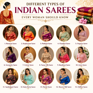 Different Types of Indian Sarees Every Woman Should Know